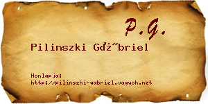 Pilinszki Gábriel névjegykártya